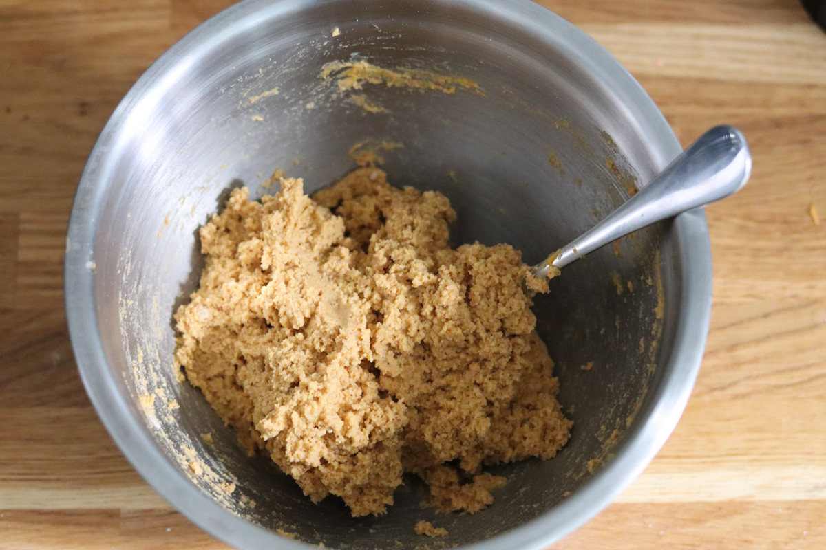 sweet potato and bacon muffin batter before adding the onion and bacon