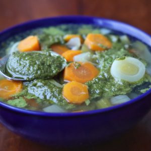A bowl of pistou soup