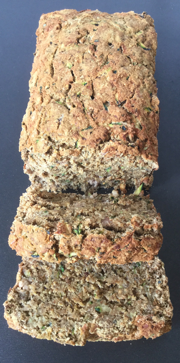 a zucchini and tuna bread sliced