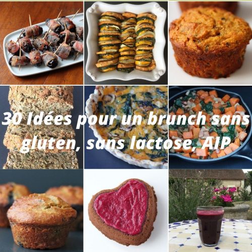 collage de photos de recettes incluses dans la liste d'idées pour un brunch maison