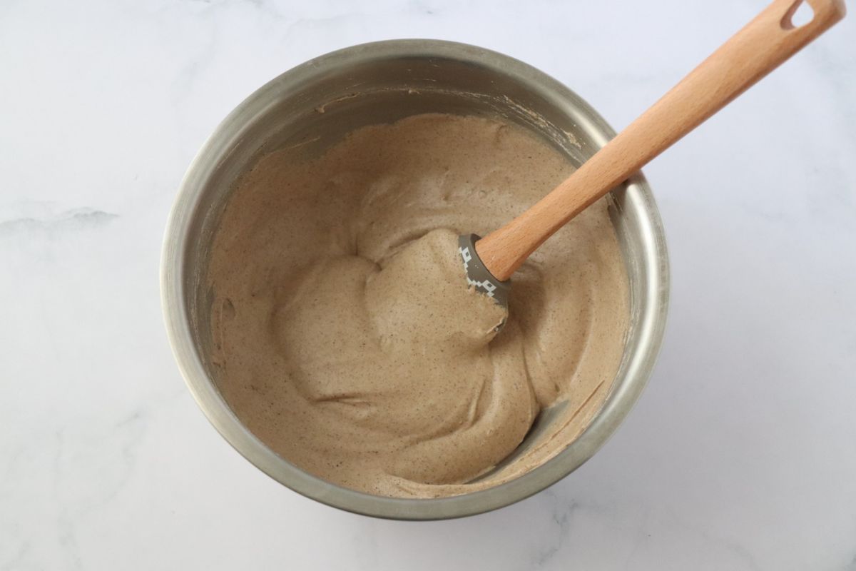 a smooth paste fomred with buckwheat flour and water