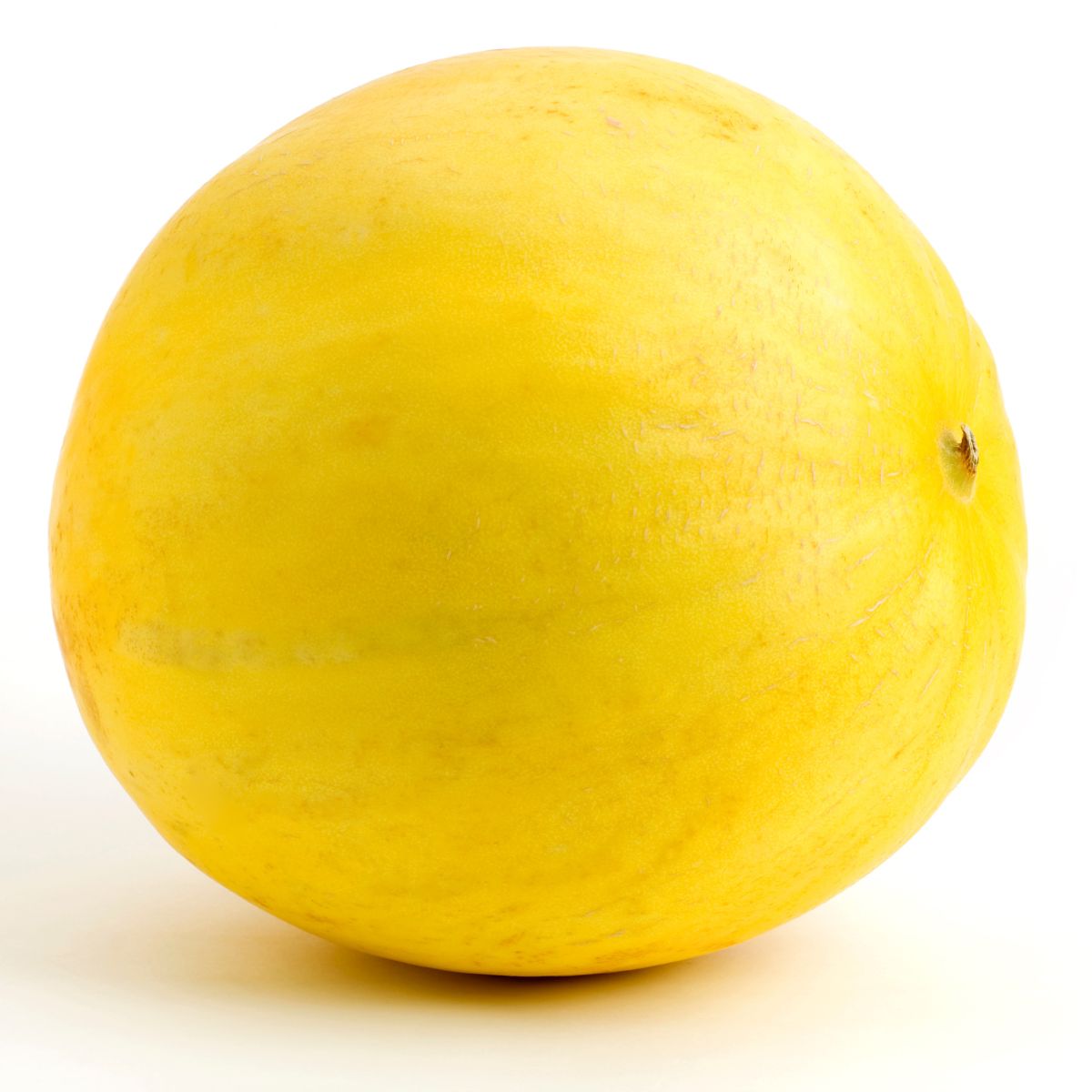 A yellow honeydew melon. 