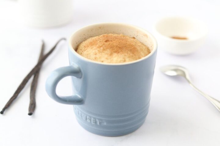 Mug Cake Vanille (sans oeuf, sans beurre, sans gluten)