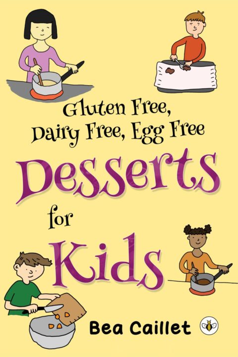 Cover of the Kids' Gluten Free Baking Book by Bea Caillet.